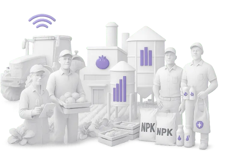 FarmCloud connects processing, farmers, agricultural consulting, fruit and vegetable distribution and more.