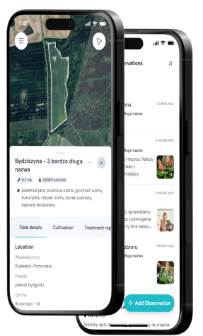 Obraz z aplikacją Farmportal zainstalowaną na telefonie